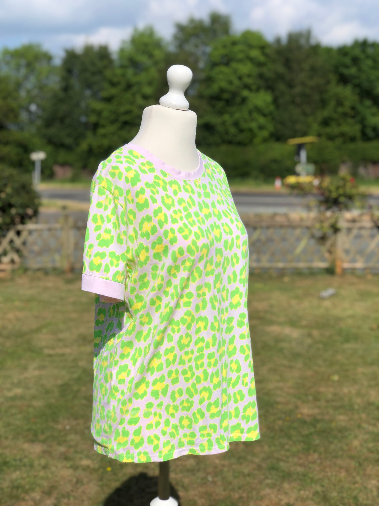 Neon Animal Print T Shirt - Green