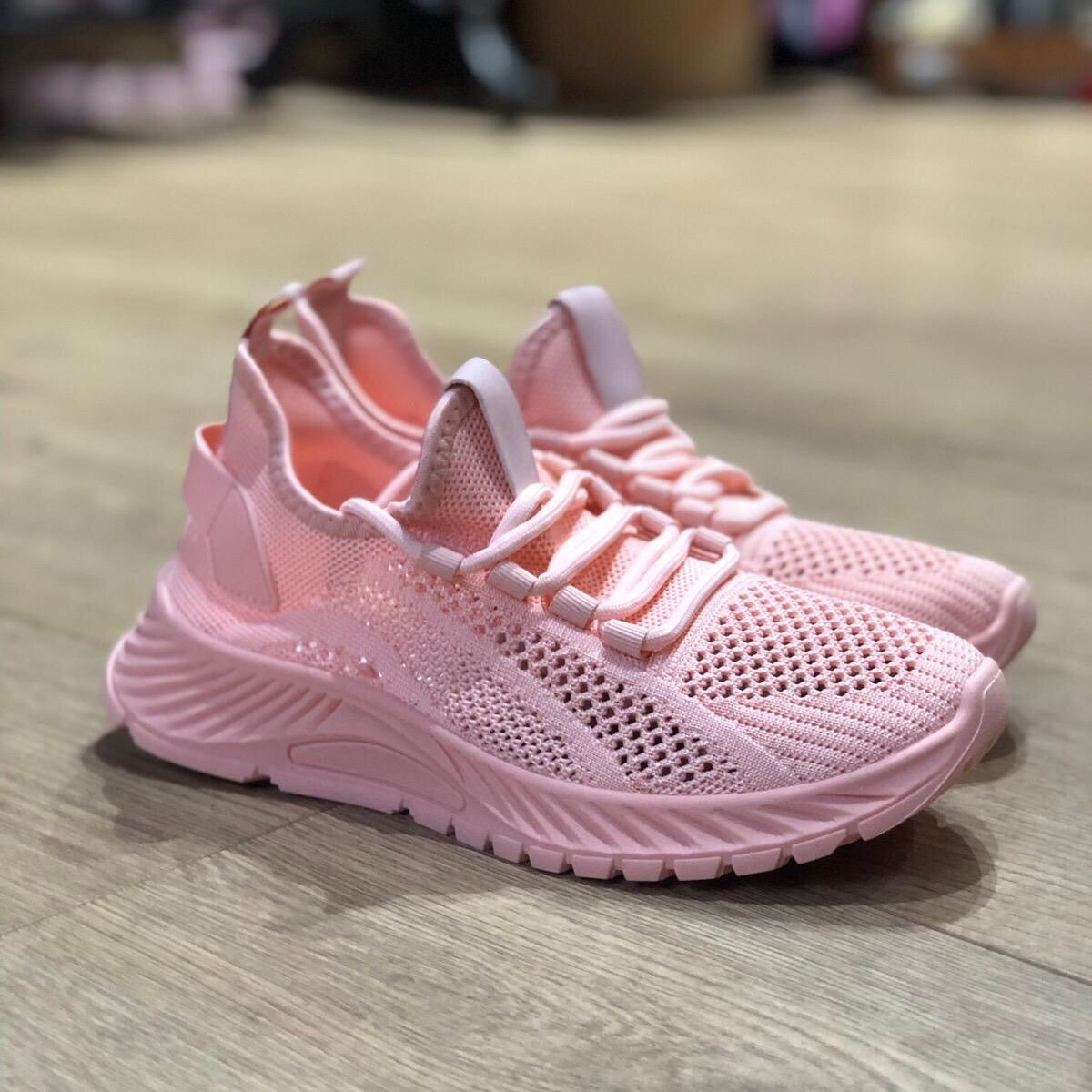Pink Mesh Chunky Trainers