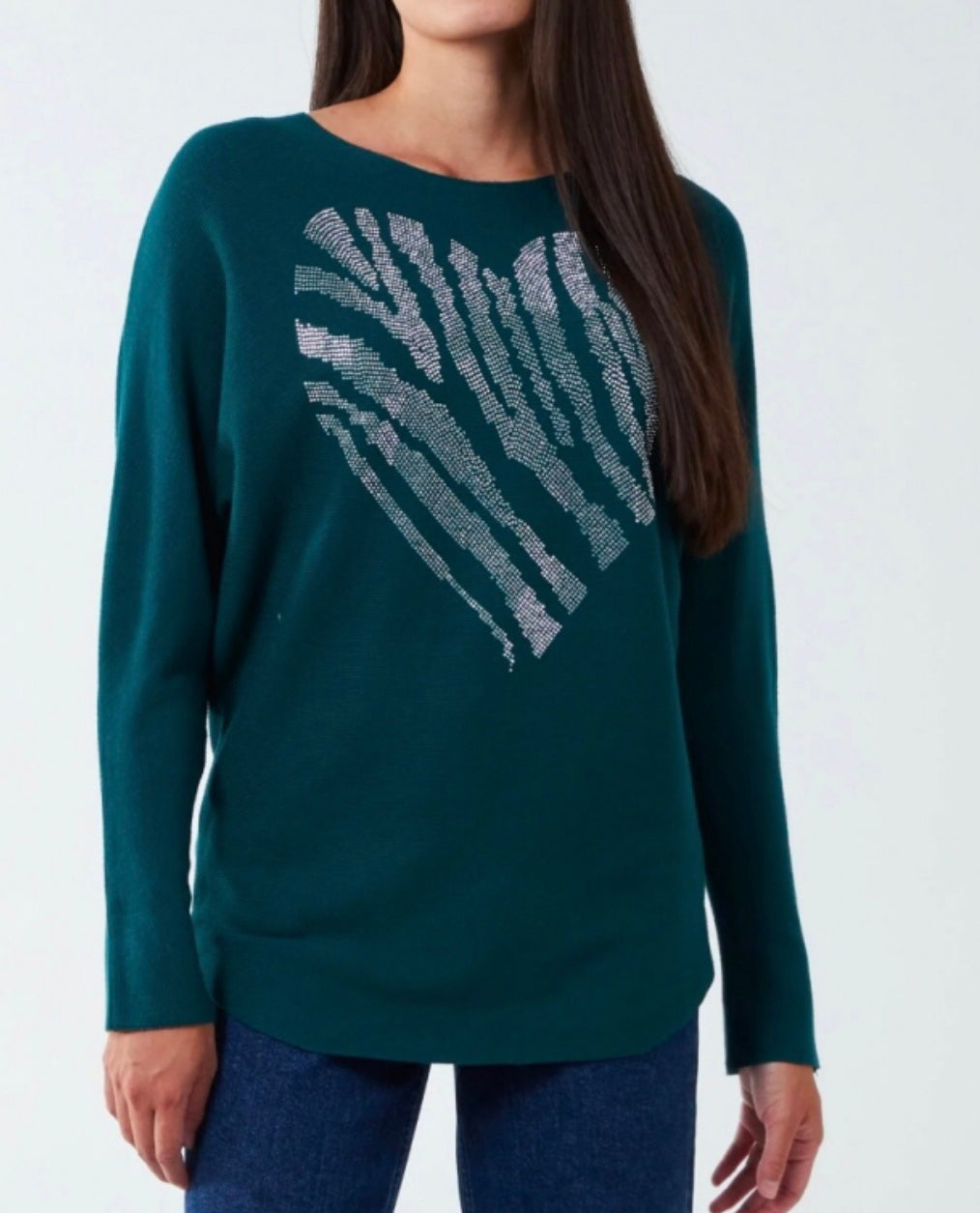Diamanté Heart Jumper