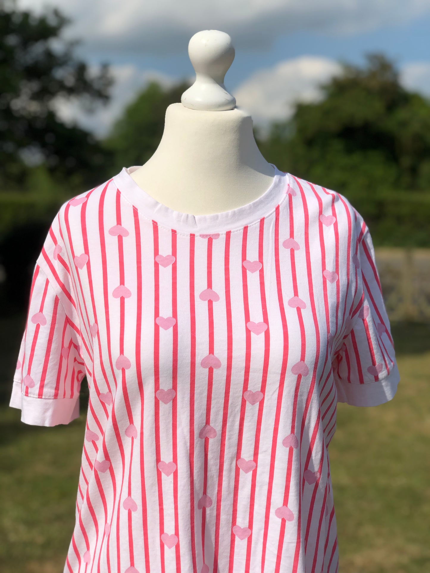 Heart T Shirt - Red / Pink