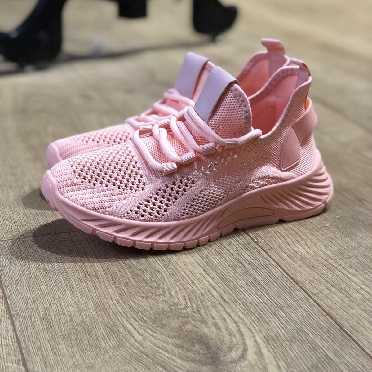 Pink Mesh Chunky Trainers