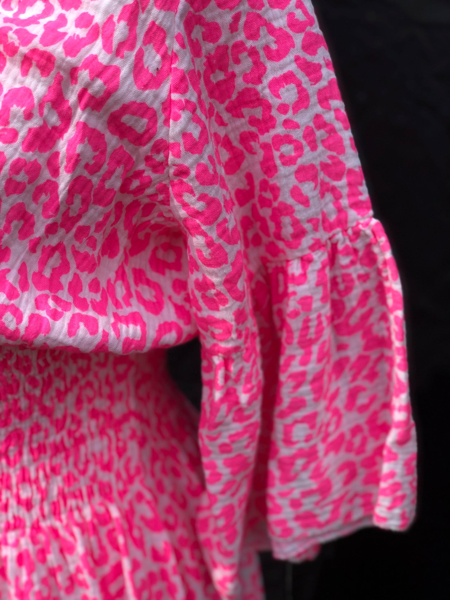 Animal Print Maxi Dress - Neon Pink