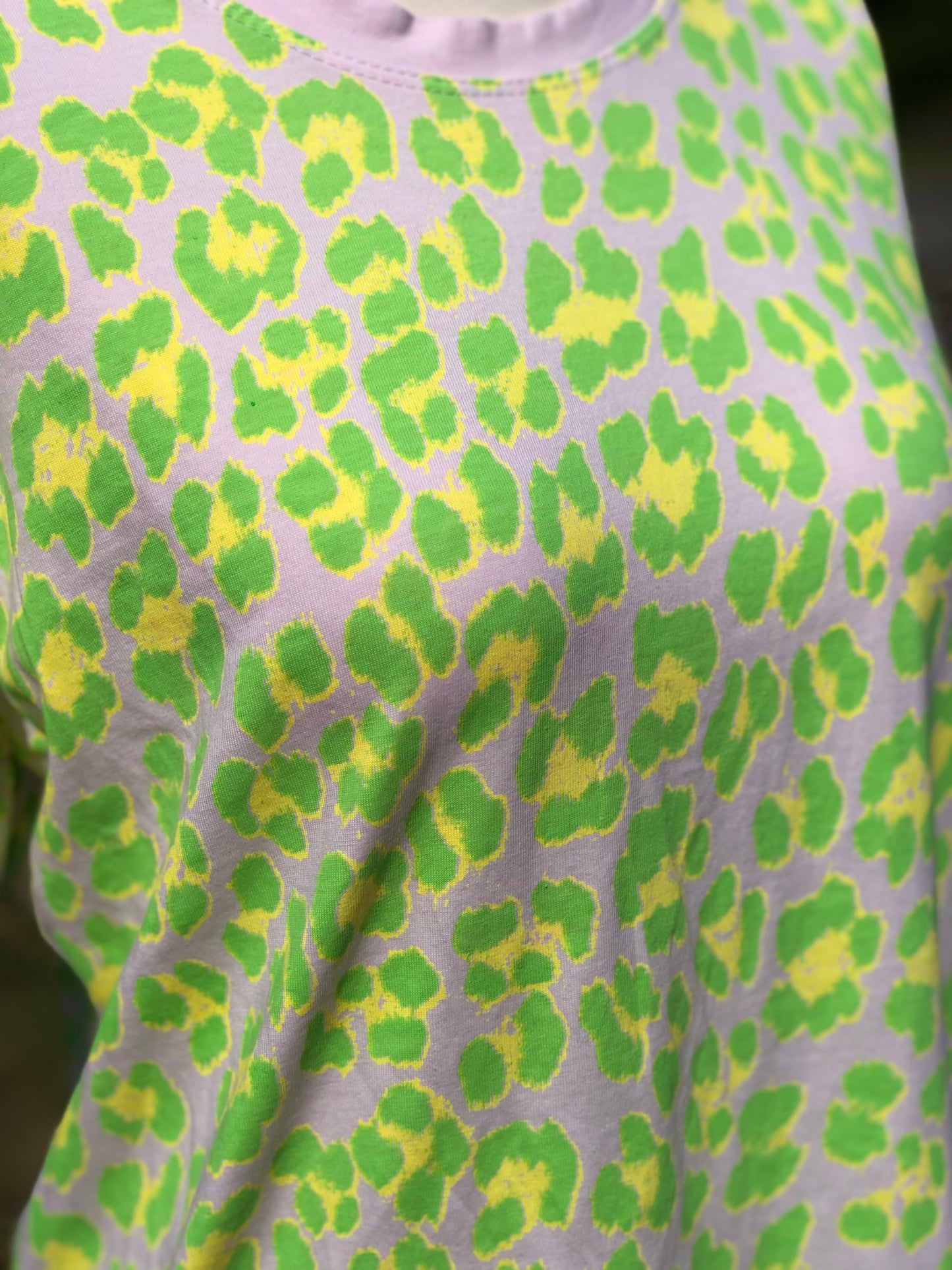 Neon Animal Print T Shirt - Green