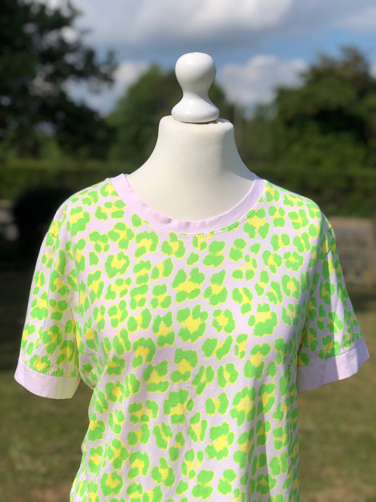 Neon Animal Print T Shirt - Green