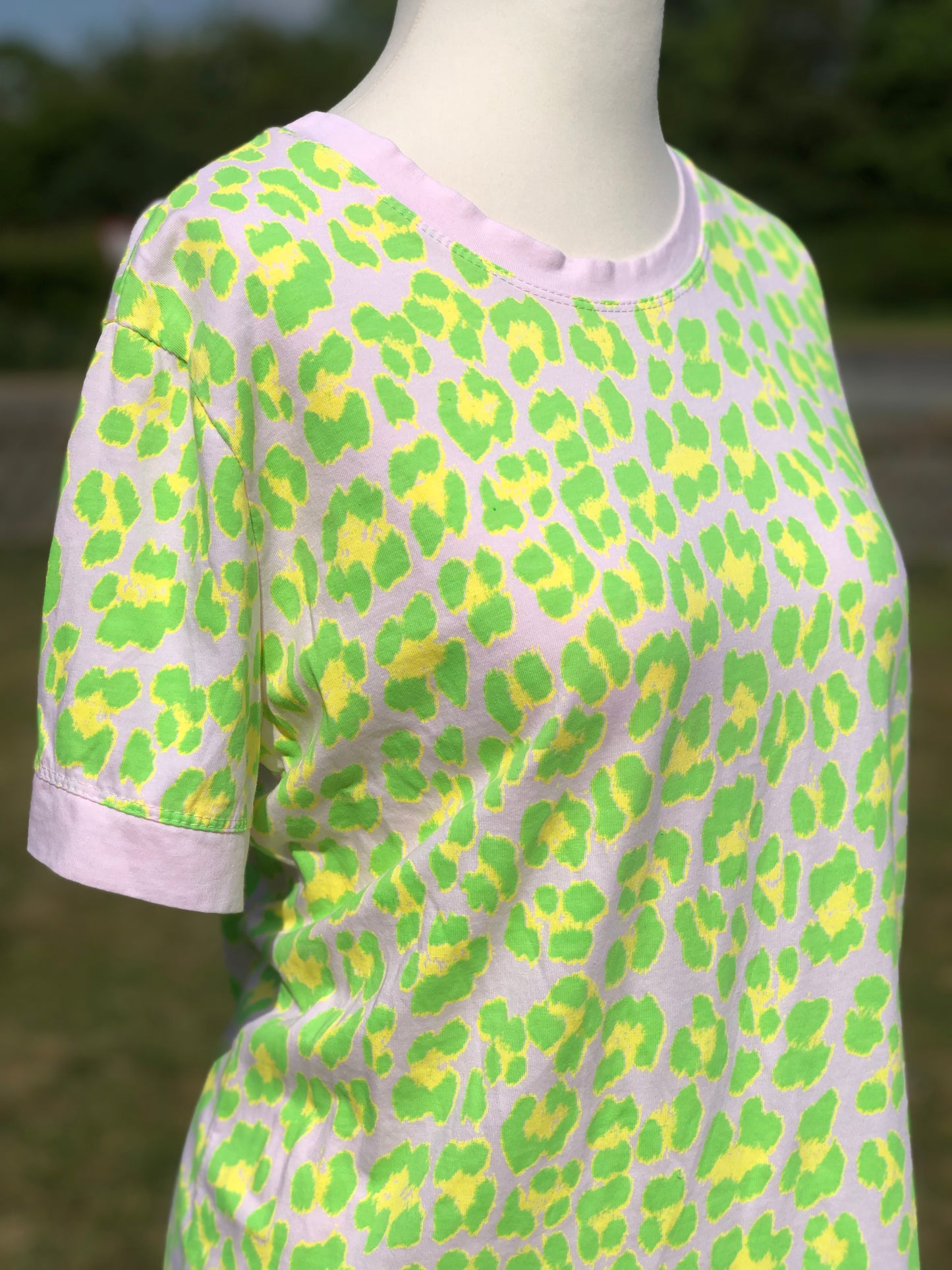 Neon Animal Print T Shirt - Green