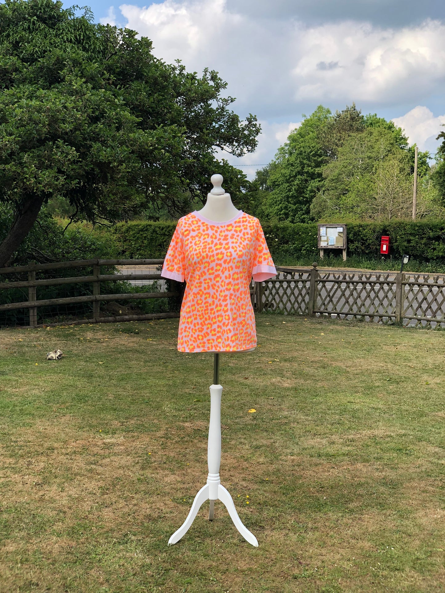 Neon Animal Print T Shirt - Orange