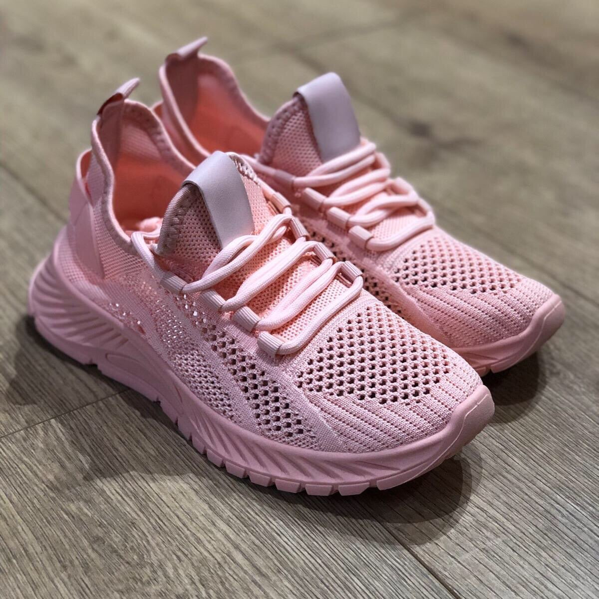 Pink Mesh Chunky Trainers