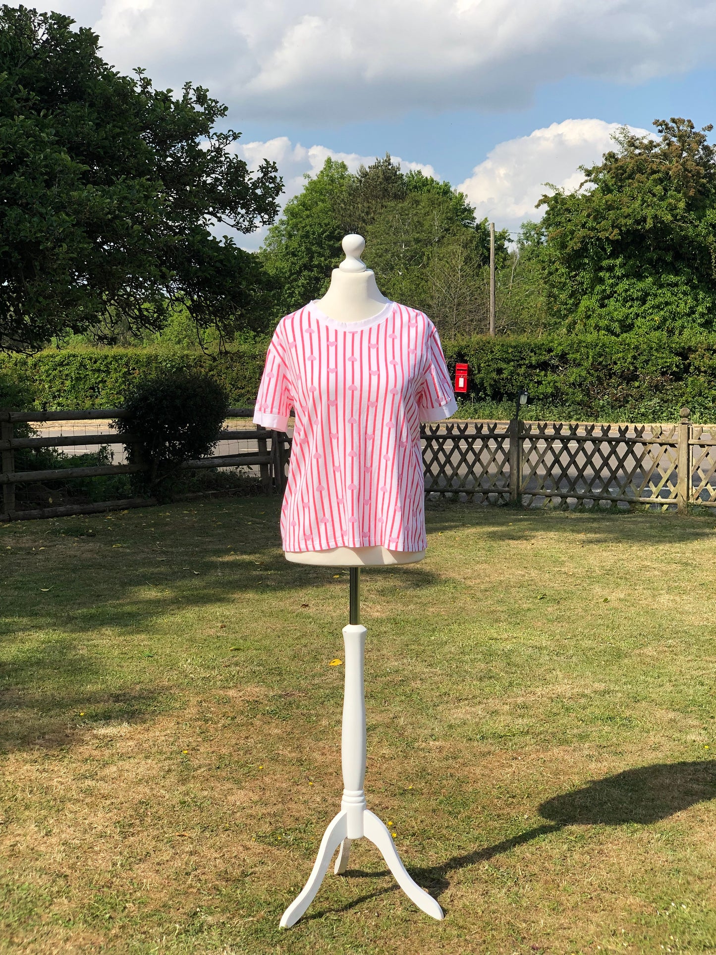 Heart T Shirt - Red / Pink