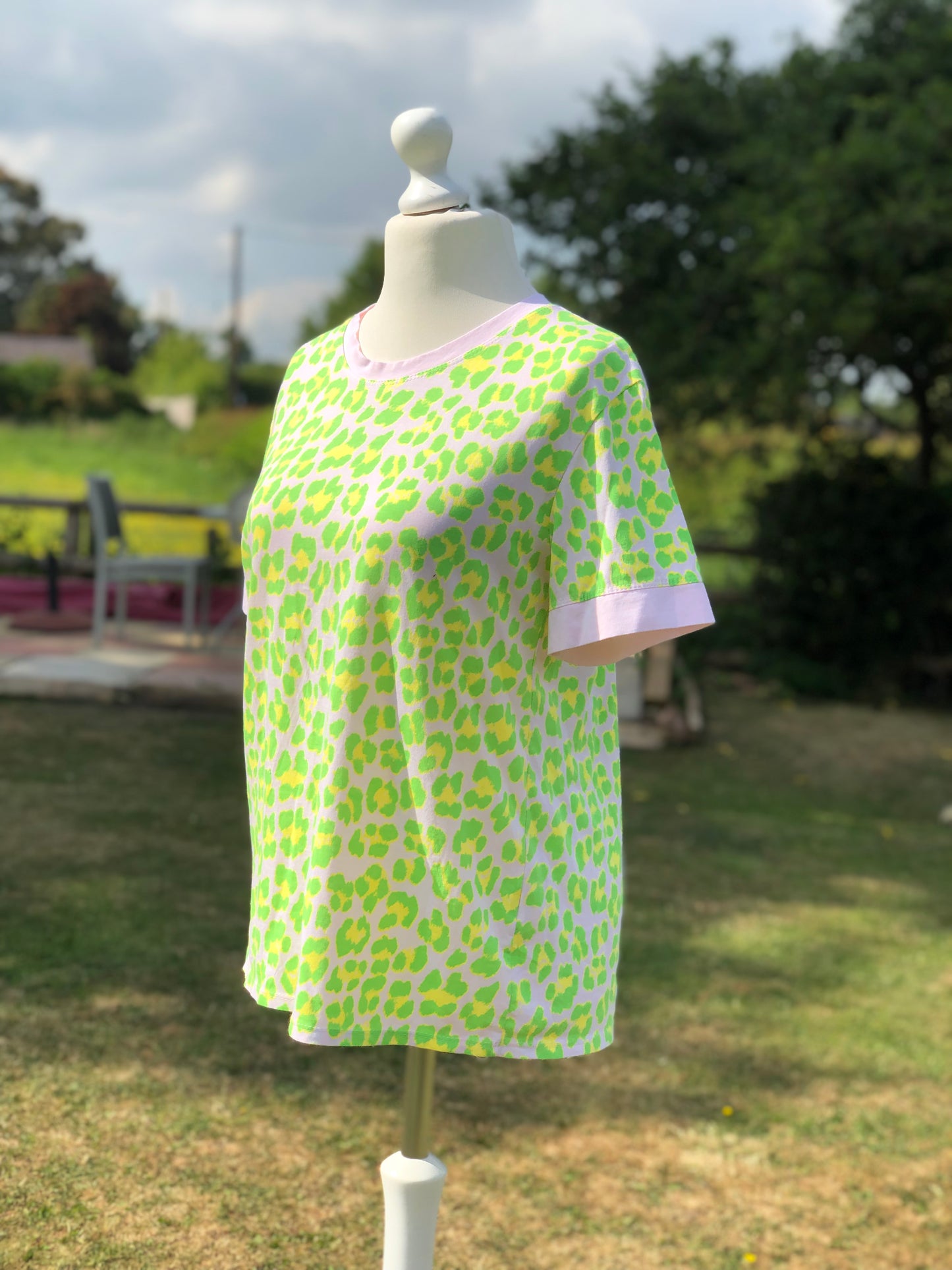 Neon Animal Print T Shirt - Green