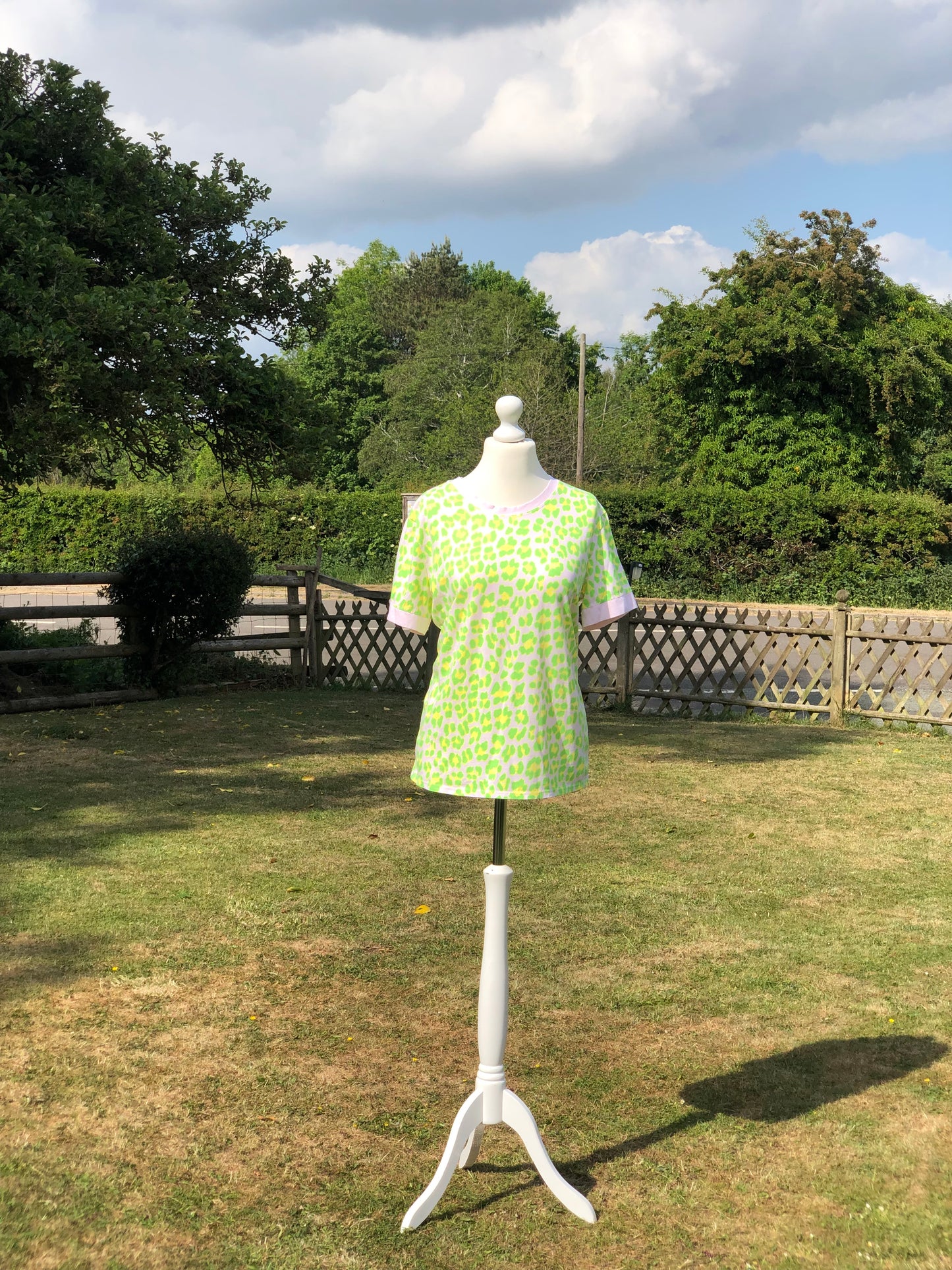 Neon Animal Print T Shirt - Green