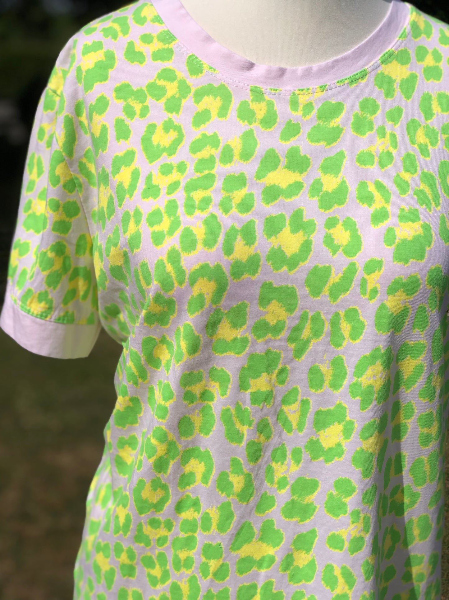 Neon Animal Print T Shirt - Green
