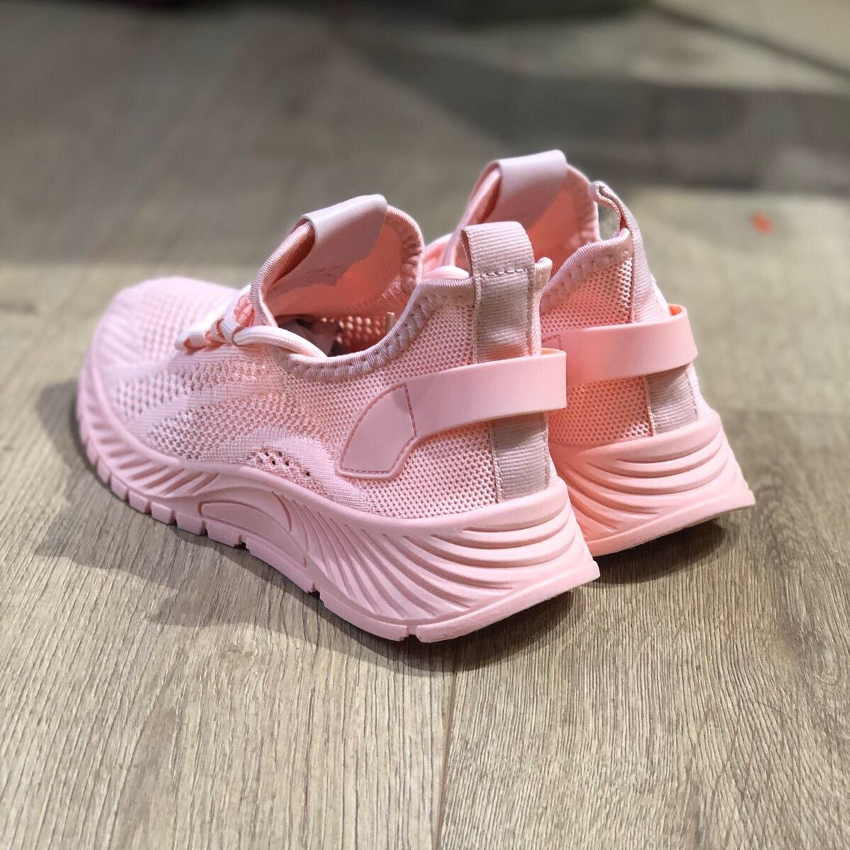 Pink Mesh Chunky Trainers