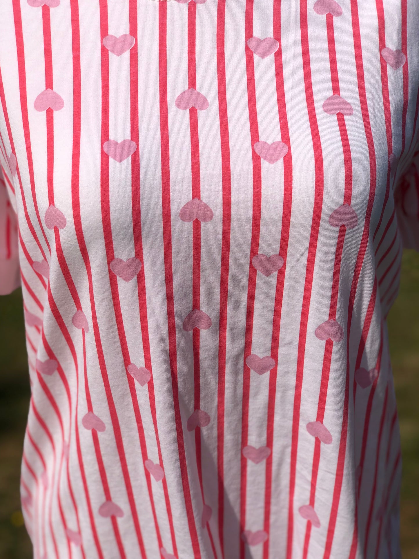 Heart T Shirt - Red / Pink