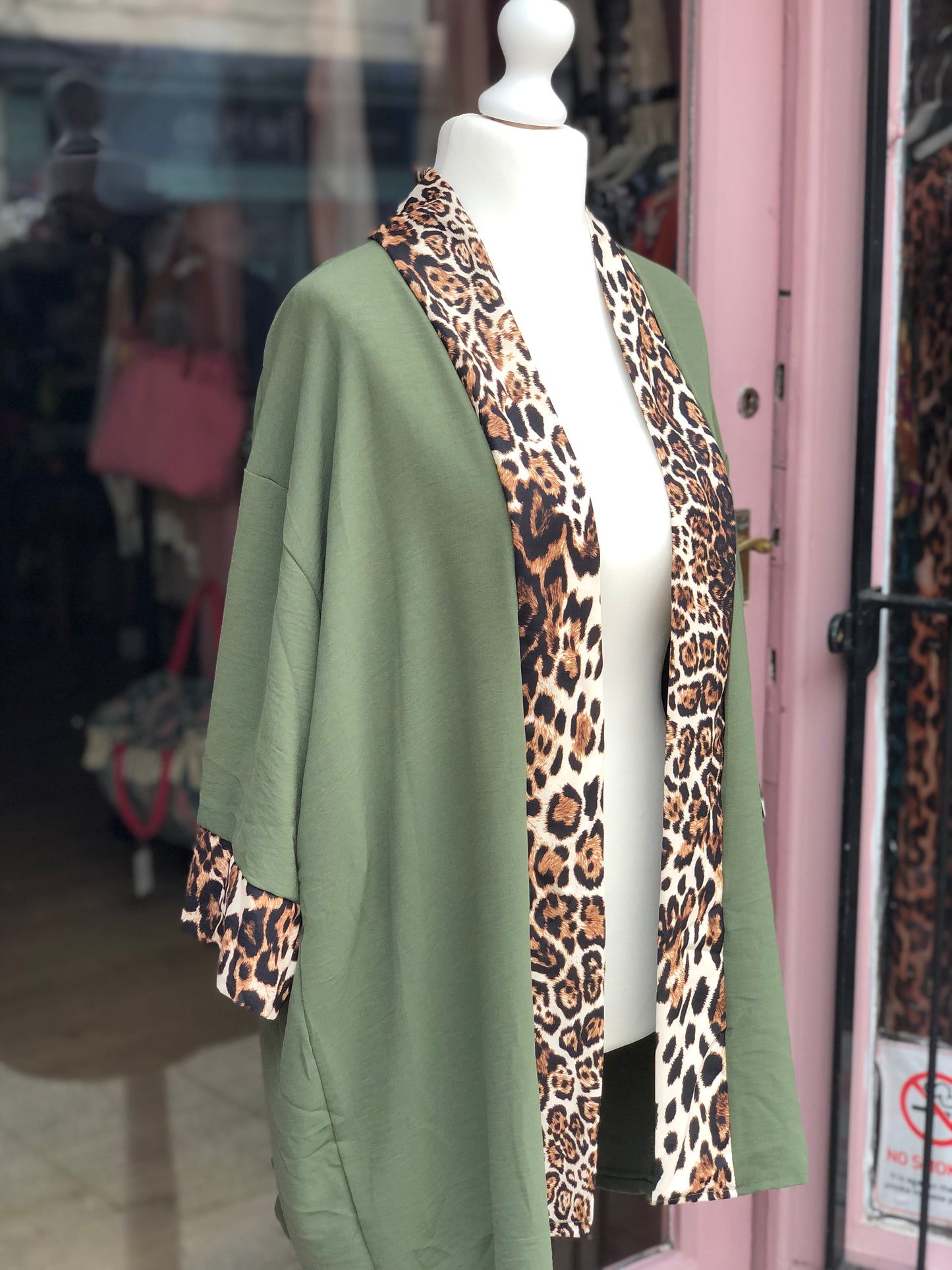 Animal Print Trim Jacket