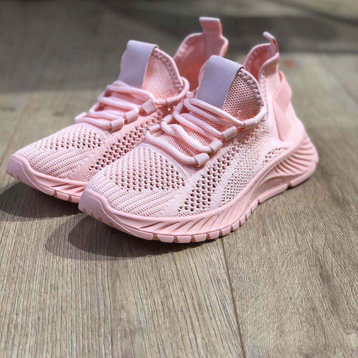 Pink Mesh Chunky Trainers