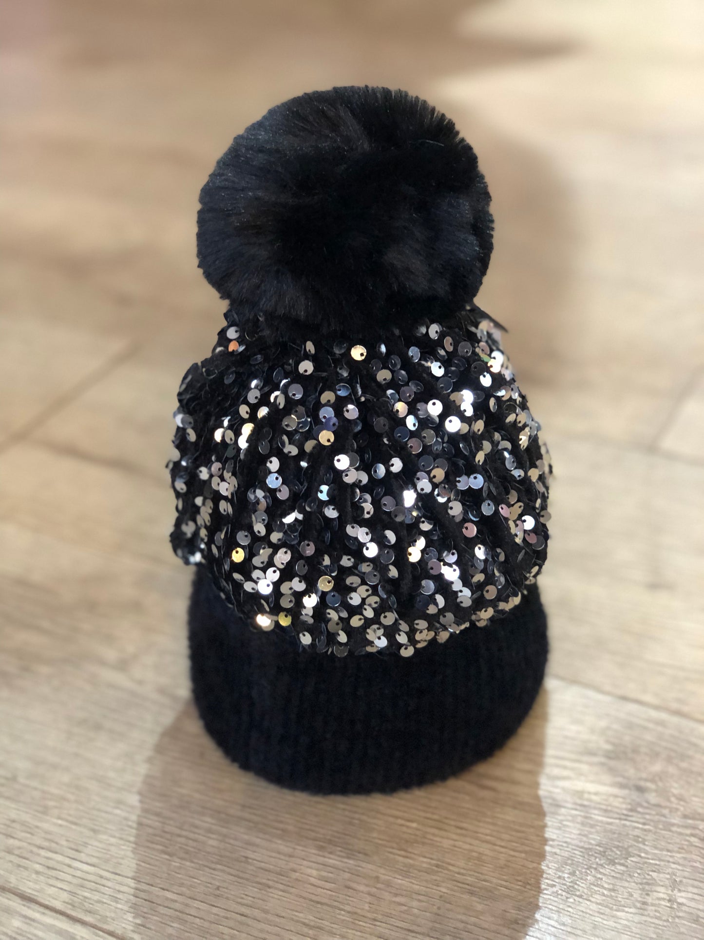 Sequin Bobble Hat