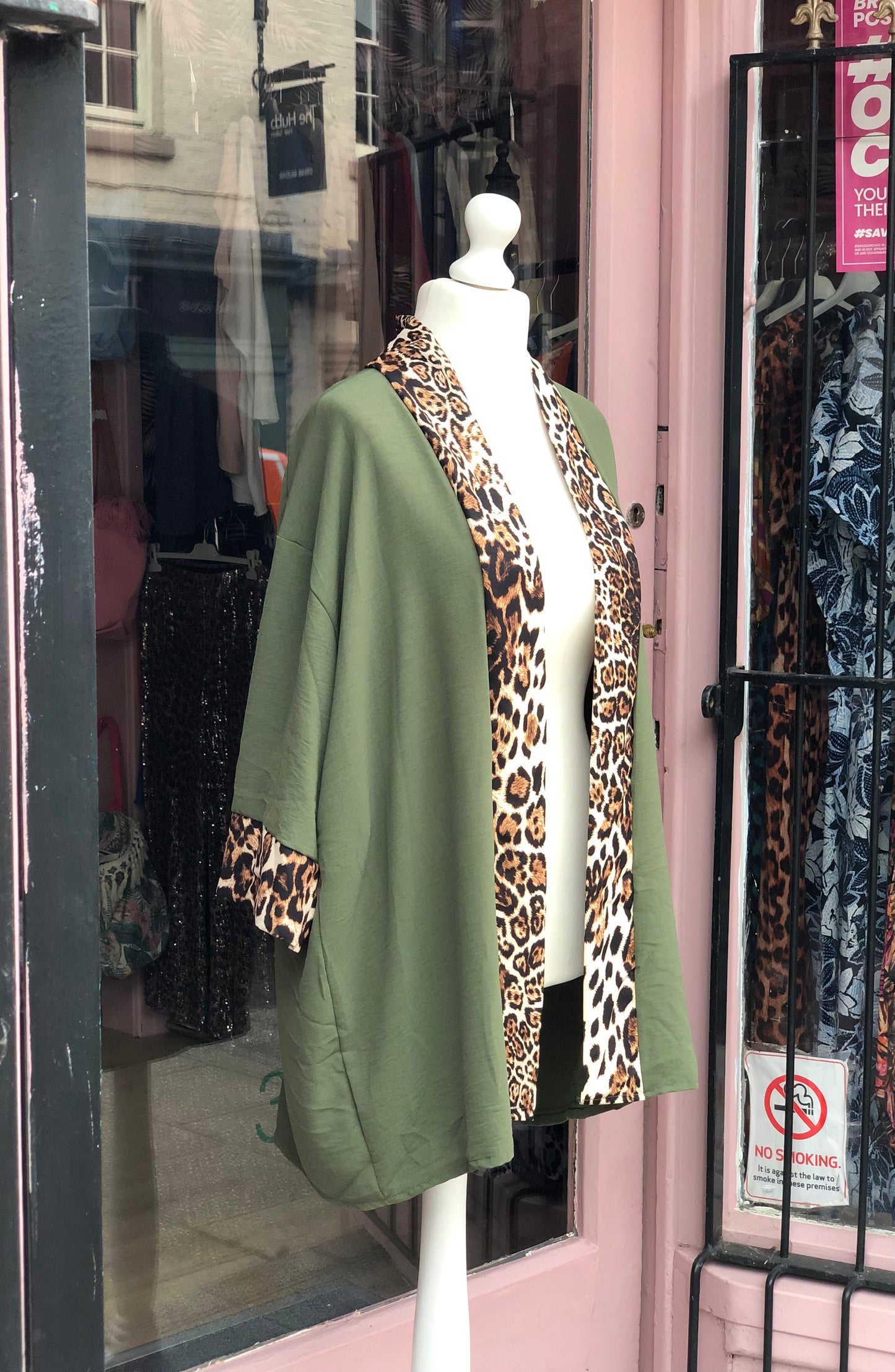 Animal Print Trim Jacket