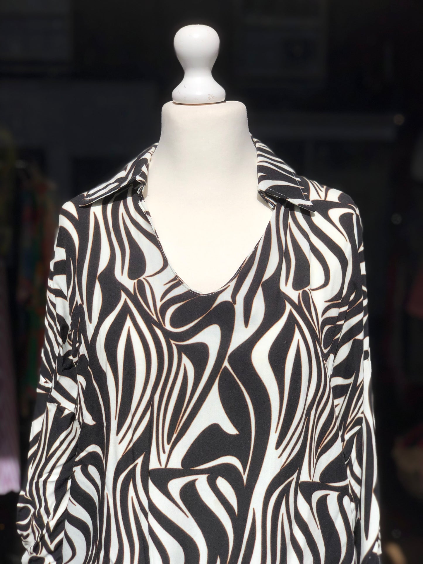 Swirl Print Tie Top
