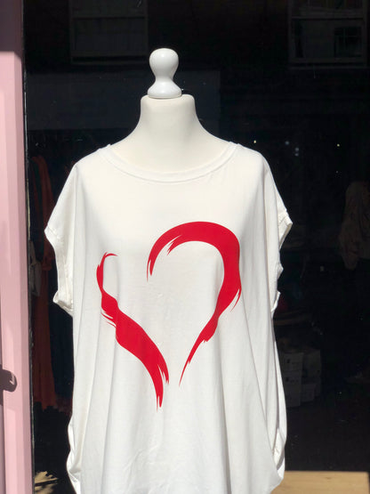 Oversized Heart T - Shirt