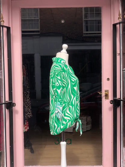 Swirl Print Tie Top
