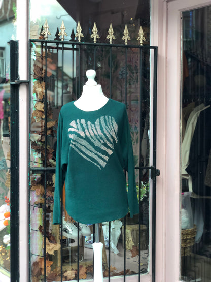 Diamanté Heart Jumper