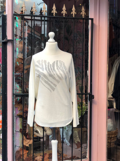 Diamanté Heart Jumper