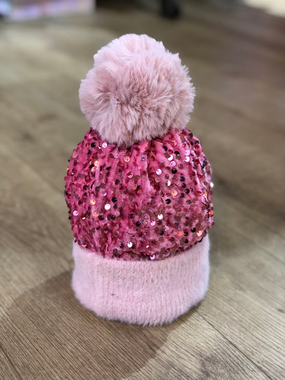 Sequin Bobble Hat