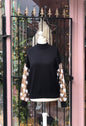 Sequin Sleeve Jumper - Black