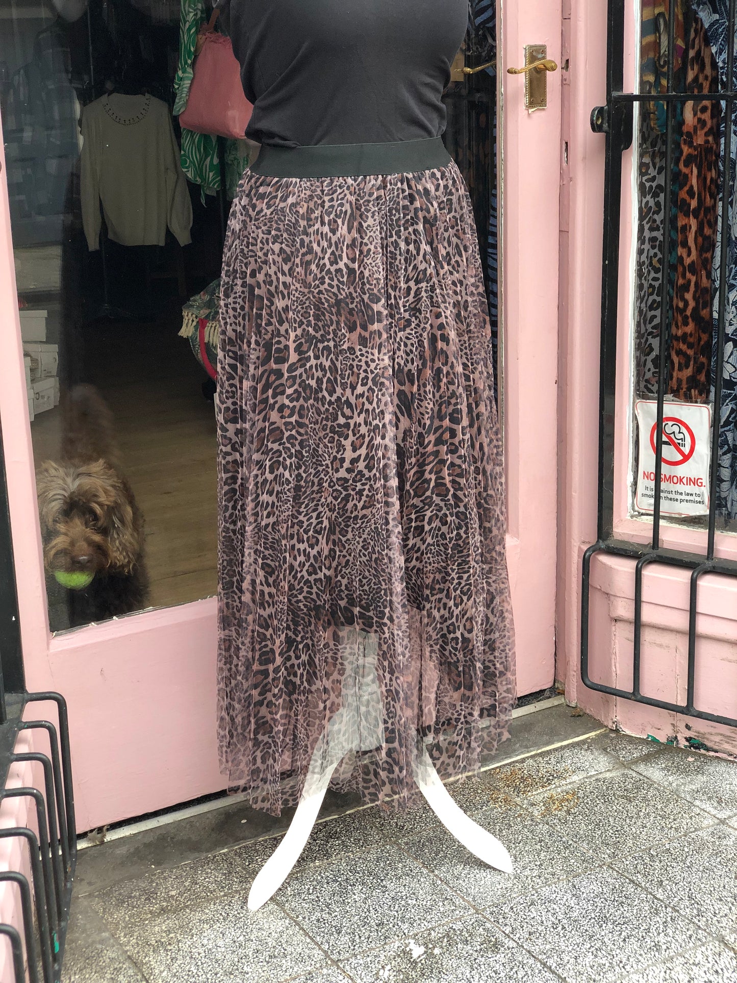 Animal Print Tulle Skirt