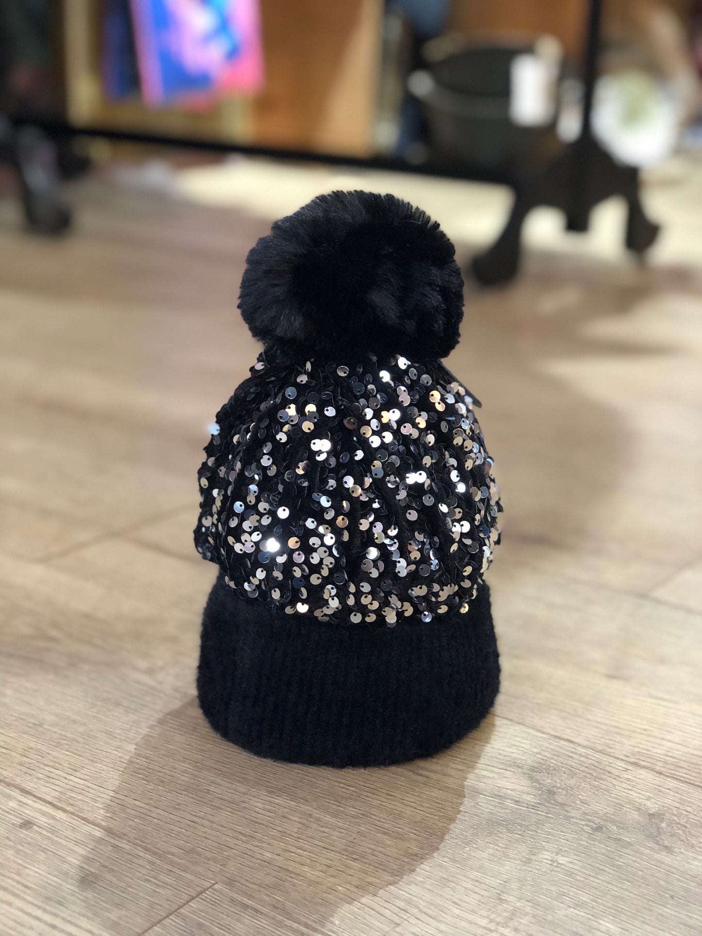 Sequin Bobble Hat