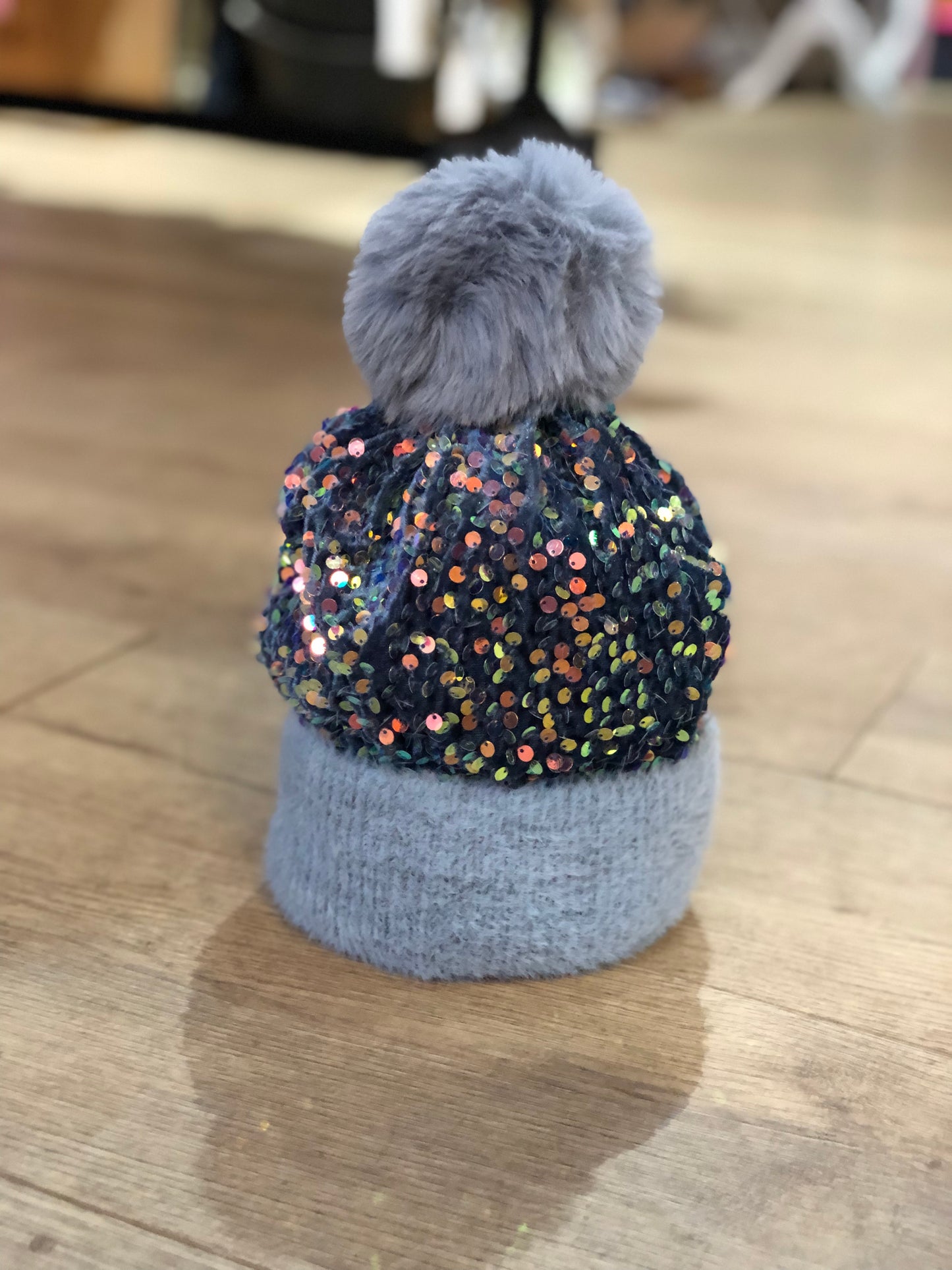 Sequin Bobble Hat