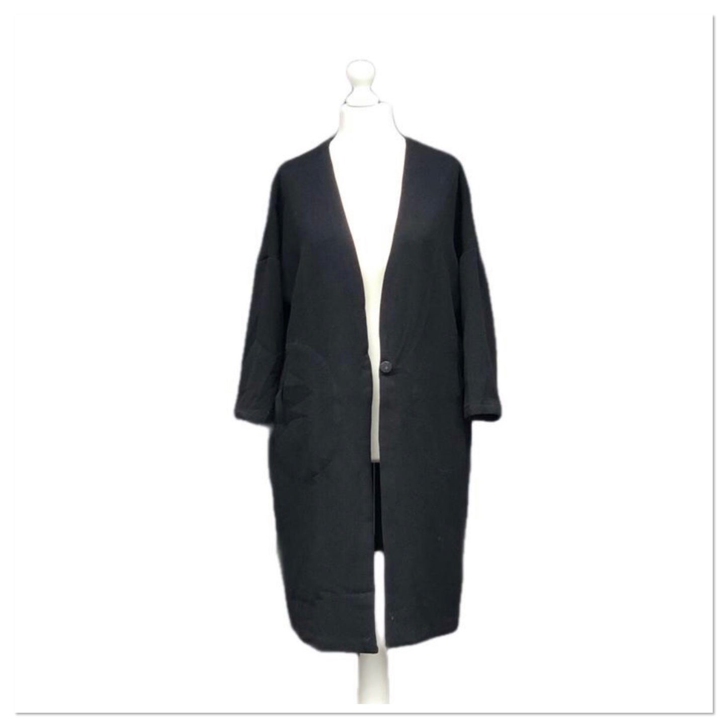 Longline Blazer Coat - Black