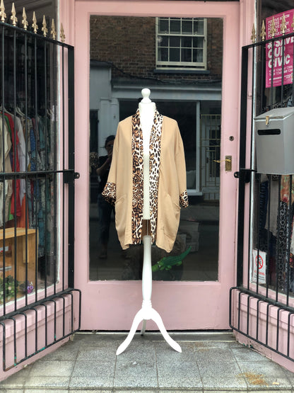 Animal Print Trim Jacket