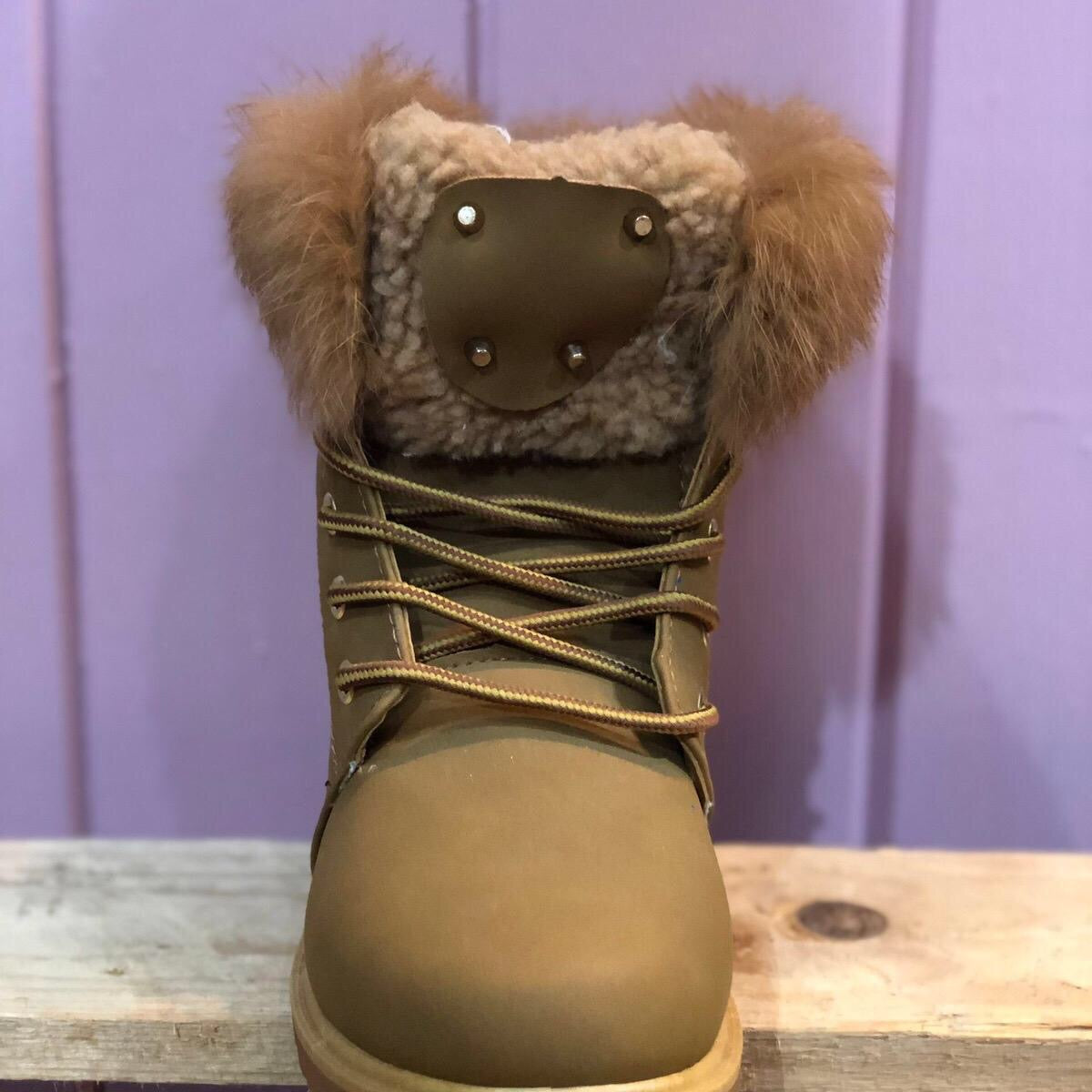 Camel Fleece Lined Boots