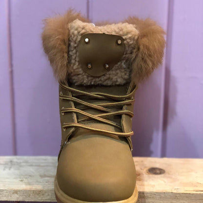 Camel Fleece Lined Boots