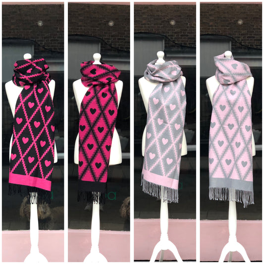 Heart Reversible Scarves