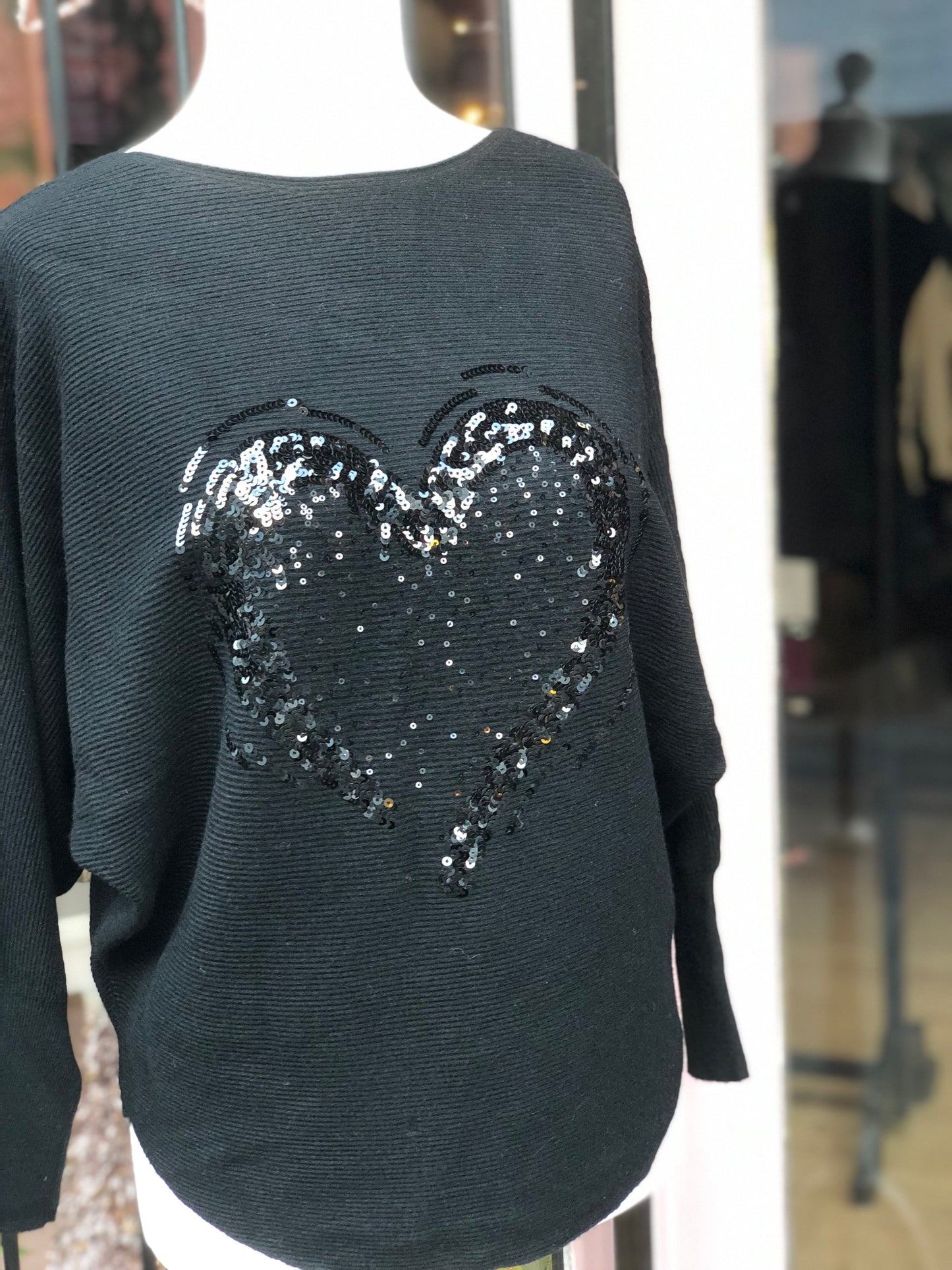 Sequin Heart Jumper