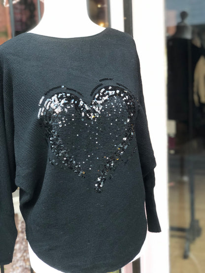Sequin Heart Jumper