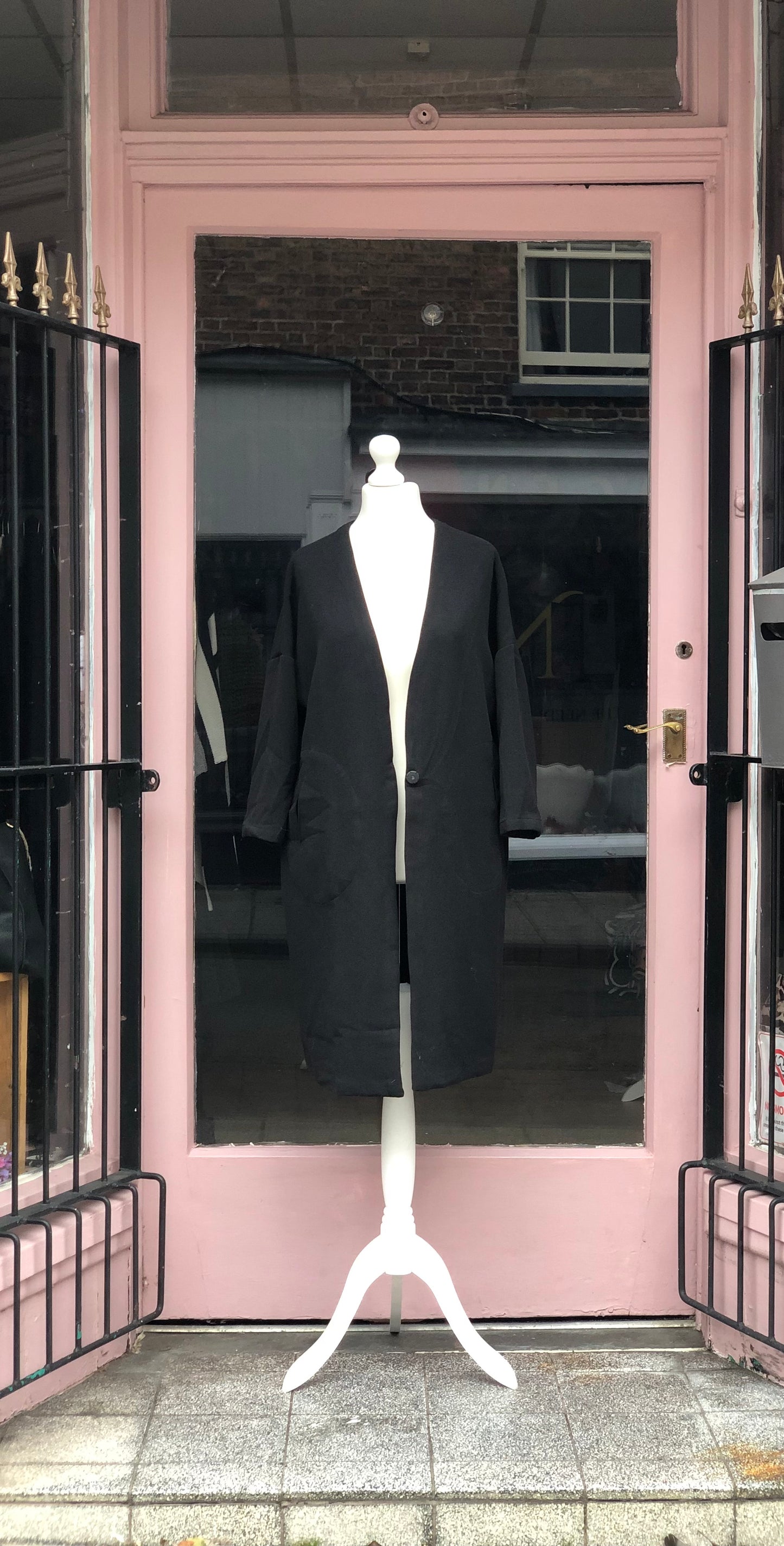 Longline Blazer Coat - Black