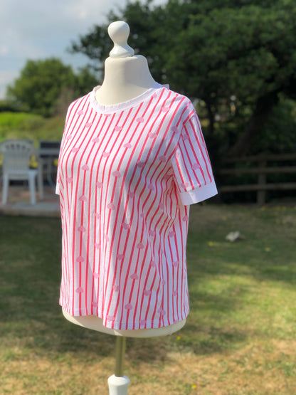 Heart T Shirt - Red / Pink