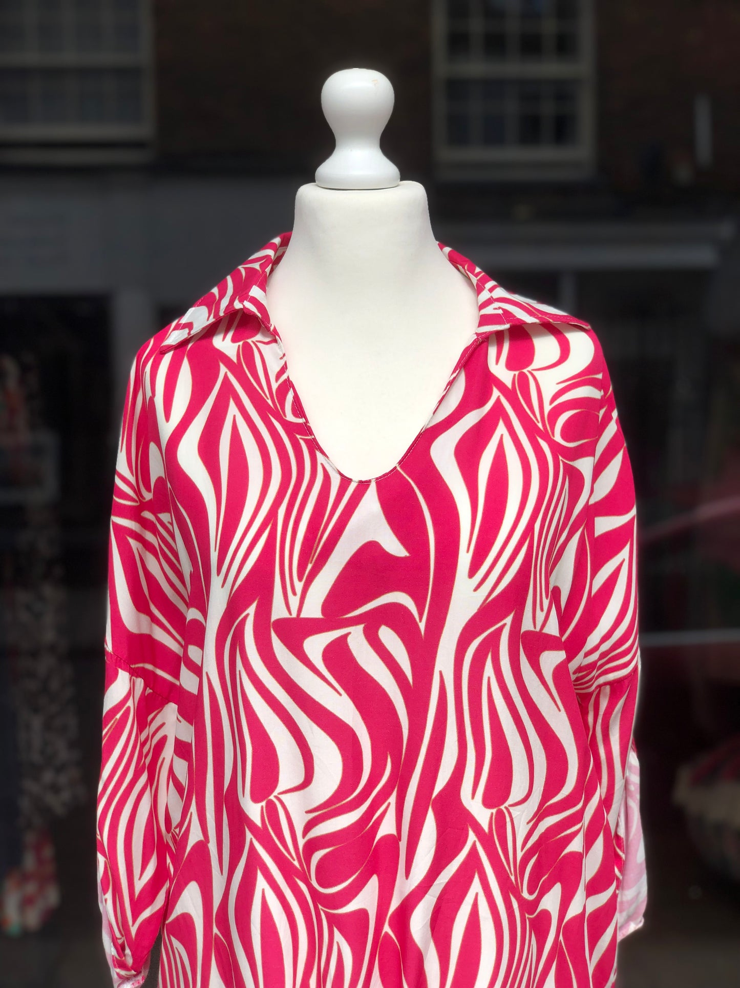 Swirl Print Tie Top