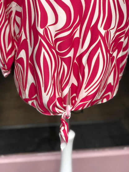 Swirl Print Tie Top