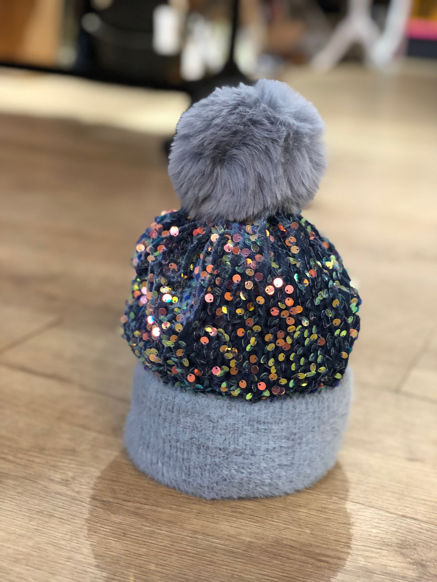 Sequin Bobble Hat