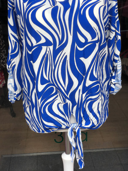 Swirl Print Tie Top