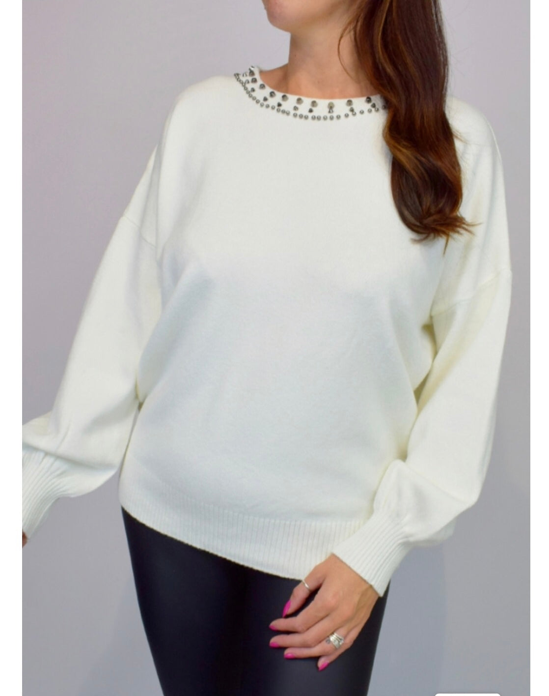 Stud Collar Jumper