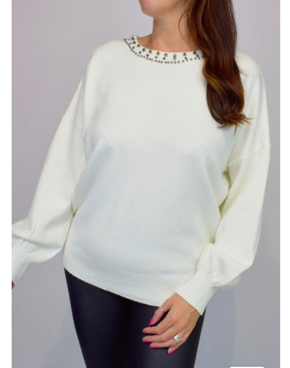 Stud Collar Jumper