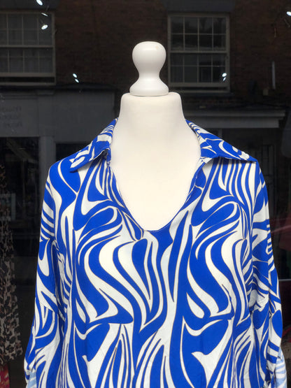 Swirl Print Tie Top
