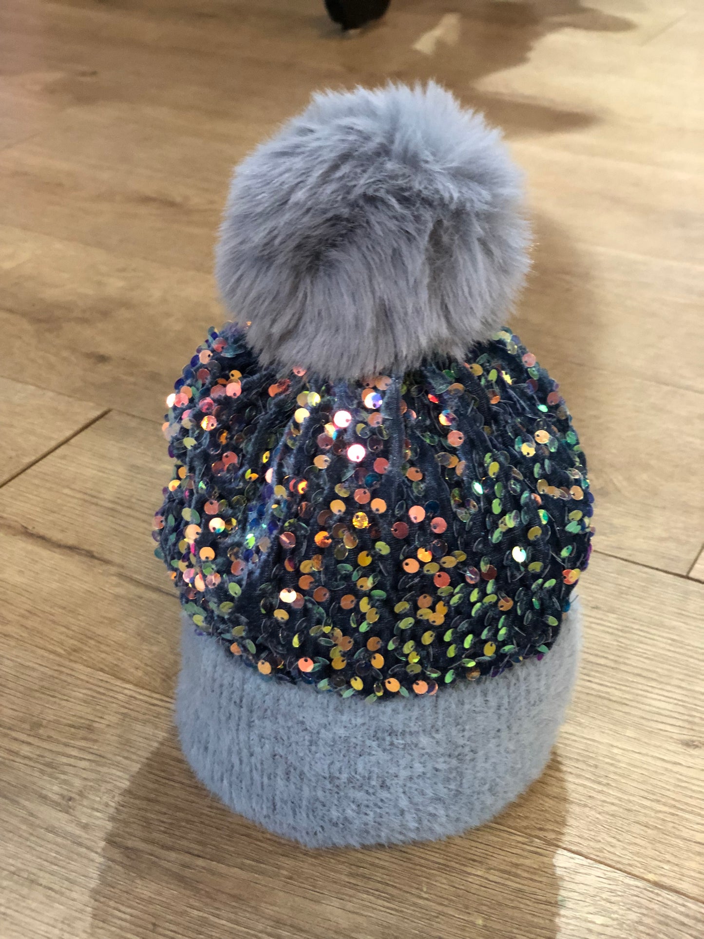 Sequin Bobble Hat