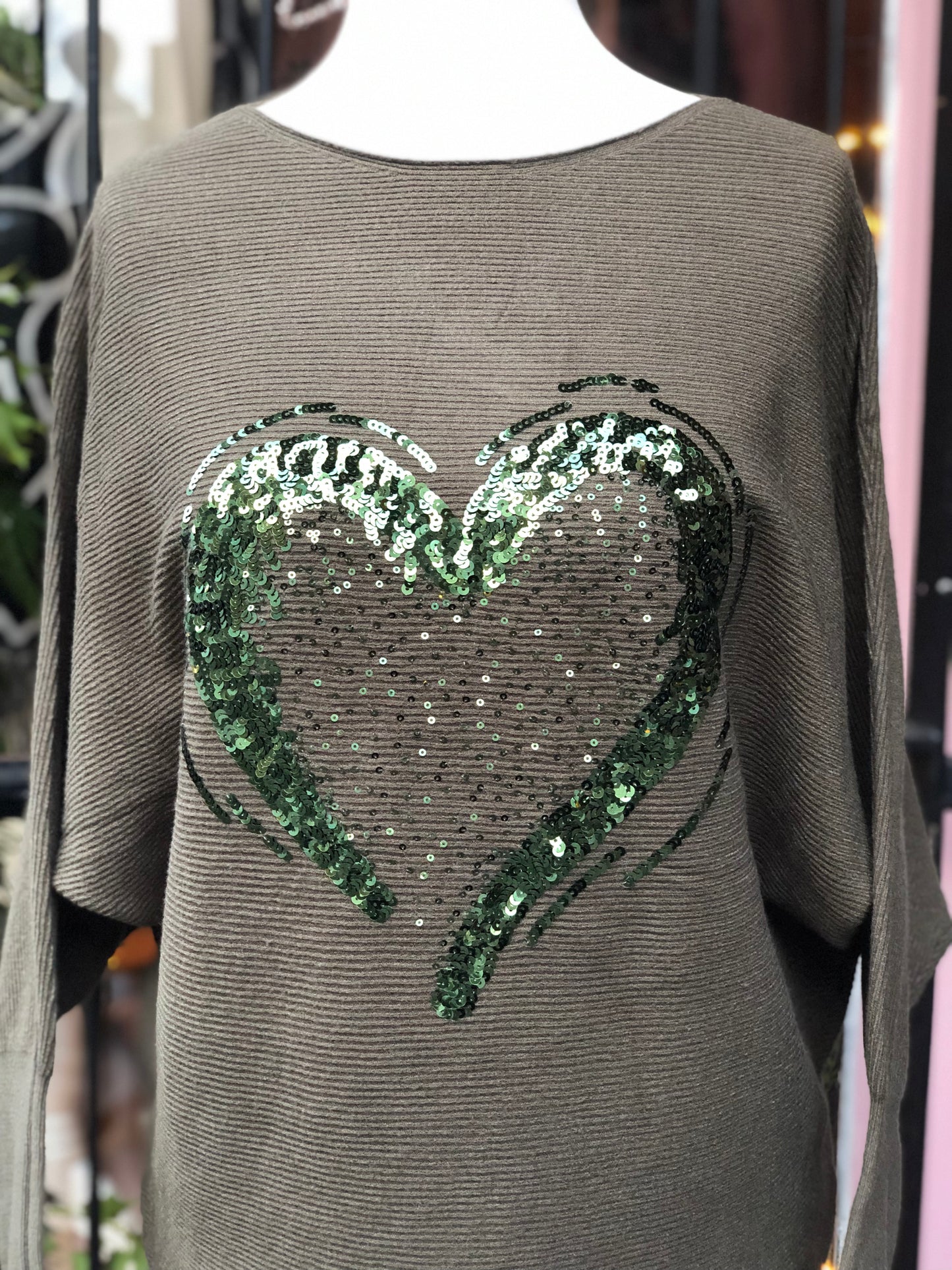 Sequin Heart Jumper