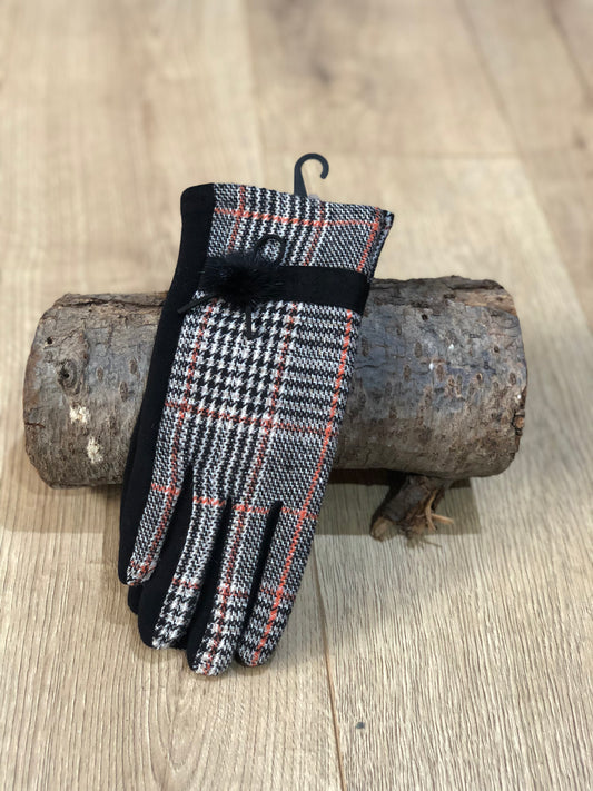 Grey Tartan Gloves